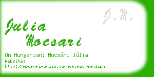 julia mocsari business card